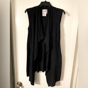 Suede Cardigan Vest